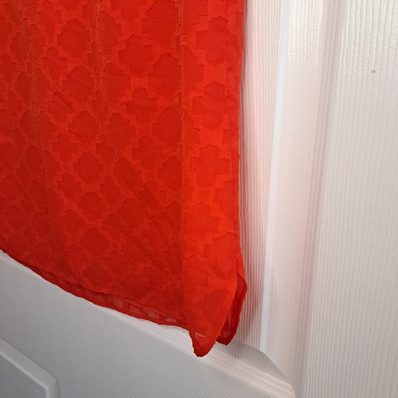 NEW Talbot's Red Sleeveless Quatrefoil Tank Blouse Size XL - Picture 3 of 7